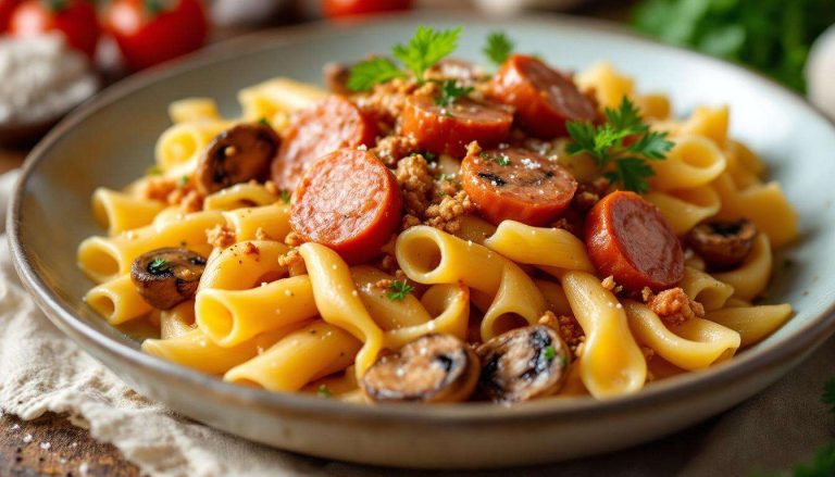 La pasta con funghi porcini e salsiccia che profuma tutta la casa: il trucco che la rende cremosa senza panna