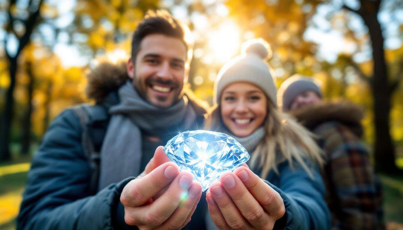 Una famiglia trova un diamante da 2,79 carati con strumenti che costano meno di 1 euro: “Pensavo fosse troppo grande