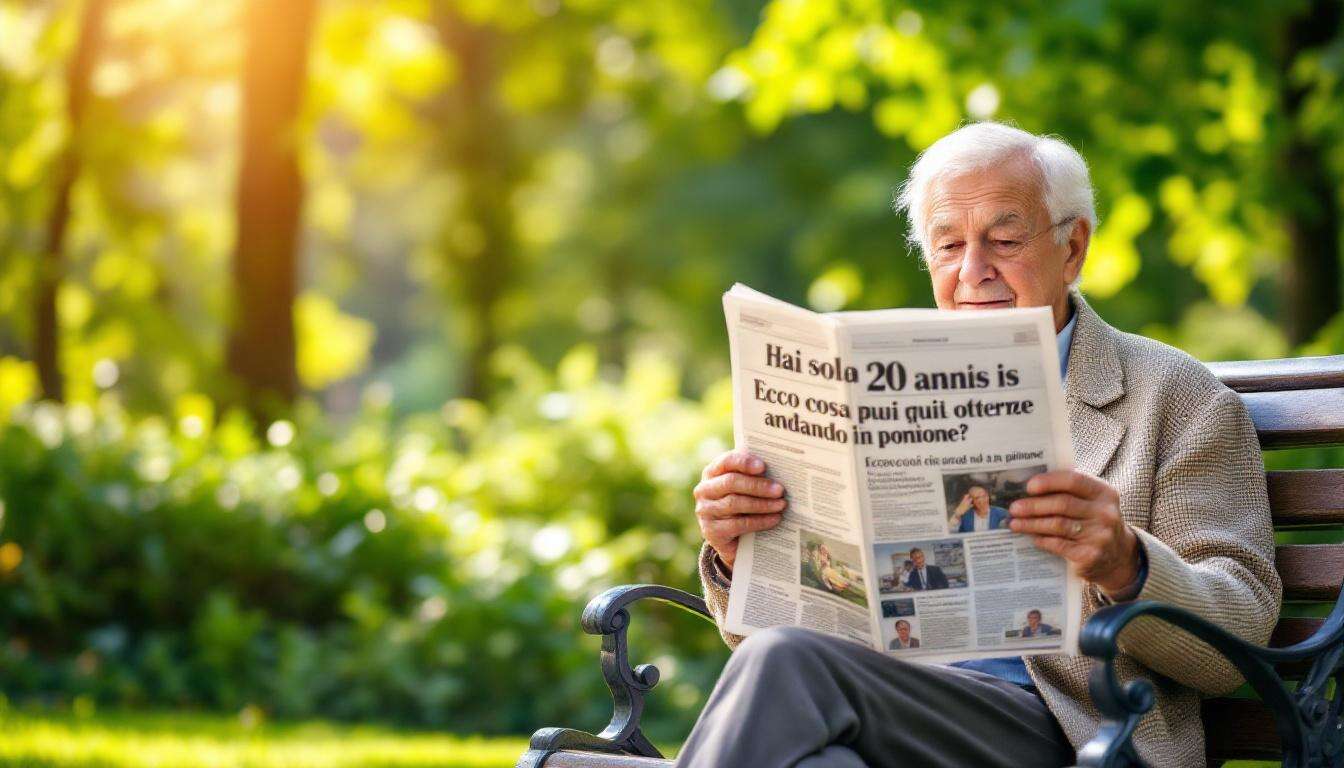 Hai solo 20 anni di contributi? Ecco cosa puoi ottenere andando in pensione
