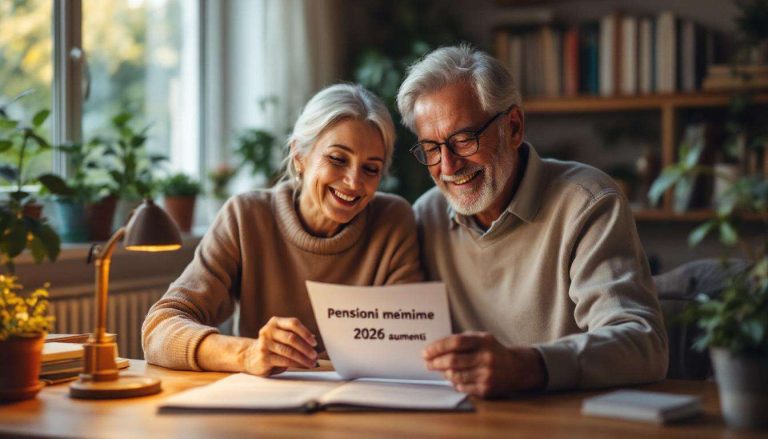 Pensioni minime 2026: l’aumento mensile previsto e chi lo riceverà davvero